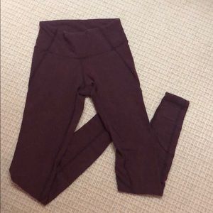 Lululemon Burgundy Leggings
